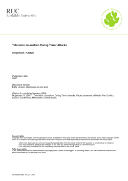 Television Journalism During Terror Attacks Mogensen, Kirsten