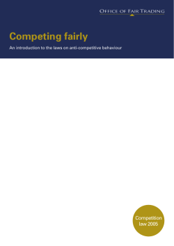 Competing fairly - Office of Fair Trading