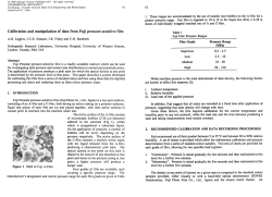 Calibration and manipulation of data from Fuji pressure