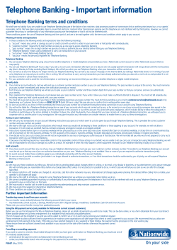 Telephone Banking - Important information