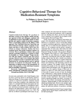 Cognitive-Behavioral Therapy for Medication