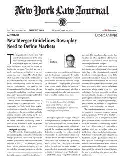 New Merger Guidelines Downplay Need to Define Markets