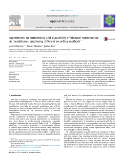 Experiments on authenticity and plausibility of binaural
