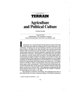 Agriculture and Political Culture - democracy Journal Archive (1981