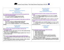 Third Grade Science Pacing Guide -2016-2017