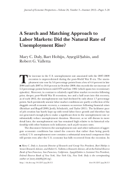 A Search and Matching Approach to Labor Markets: Did the Natural