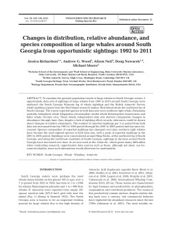 Changes in distribution, relative abundance, and species