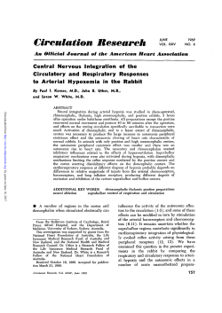 Central Nervous Integration of the Circulatory and Respiratory