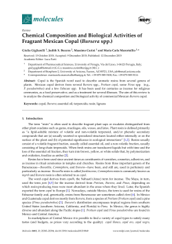 Chemical Composition and Biological Activities of Fragrant Mexican
