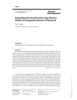 Expanding the Acculturation Gap-Distress Model
