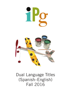Dual Language Titles (Spanish&ndash;English) Fall 2016