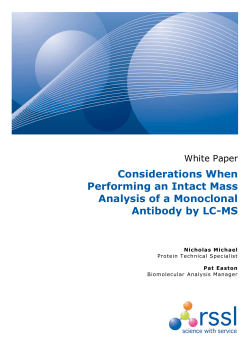 Considerations when performing an intact mass analysis of