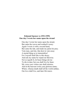 One day I wrote her name upon the strand One day I wrote her name