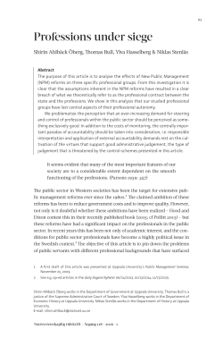 Professions under siege