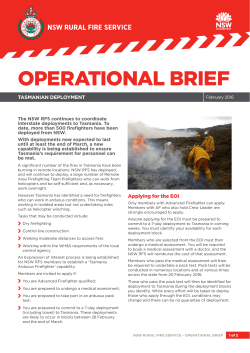 operational brief - NSW Rural Fire Service