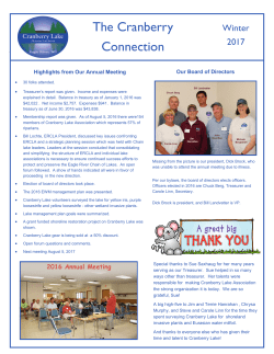 Newsletter - Cranberry Lake Association