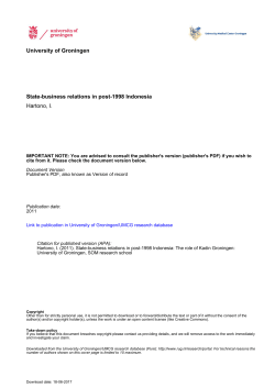 University of Groningen State-business relations in post-1998