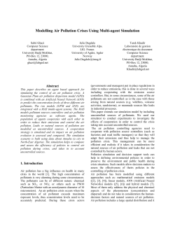 Modelling Air Pollution Crises Using Multi-agent Simulation