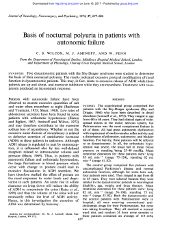 Basis of nocturnal polyuria in patients with autonomic failure