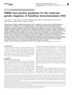 EMQN best practice guidelines for the molecular genetic