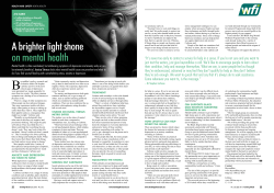 A brighter light shone on mental health
