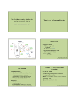 Theories of Refractory Diuresis Furosemide Furosemide