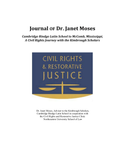 FINAL Dr. Janet Moses` Journal 8-16-15