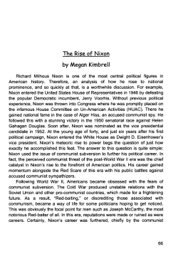The Rise of Nixon by Megan Kimbrell - E-Journal List