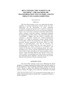 Particular Machine - Duke Law Scholarship Repository