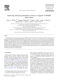 Achieving sub-pixel geolocation accuracy in support of MODIS land