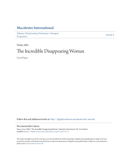 The Incredible Disappearing Woman
