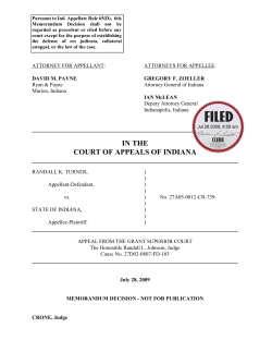 Randall K. Turner v. State of Indiana