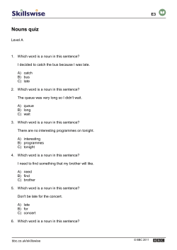 Nouns quiz