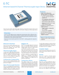 Ethernet-based 8-Channel Thermocouple Input Device