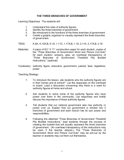 The Three Branches of Government