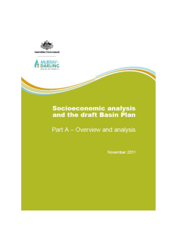 Socioeconomic analysis and the draft Basin Plan Part A