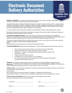 Borrower Instructions for E-Delivery of