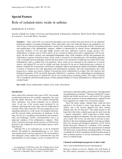 Role of exhaled nitric oxide in asthma