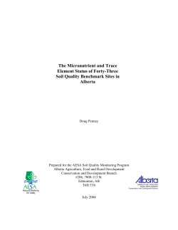 The Micronutrient (B, Cl, Co, Mo, Ni, Si, Cr, Cd, and Se Status of