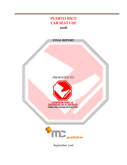 puerto rico car seat use 2016 - Comisi&oacute;n para la Seguridad en el