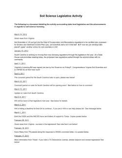 State Soil Science Legislative Activity