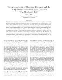 The Appropriation of Masculine Discourse and the Disruption of