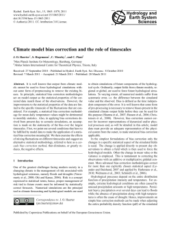 Climate model bias correction and the role of timescales