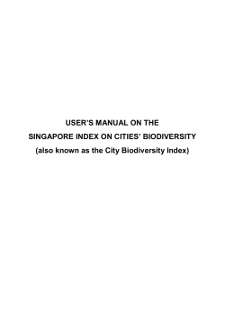 USER`S MANUAL ON THE SINGAPORE INDEX ON
