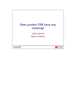 Does protein FDR have any meaning? and other
