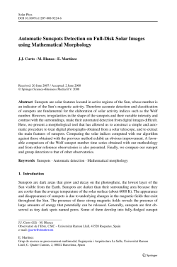 Automatic Sunspots Detection on Full-Disk Solar Images