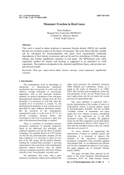 Monomer Fraction in Real Gases
