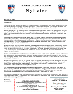 N yheter - Bothell Sons of Norway