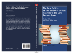 The New Politics of the Textbook: Critical