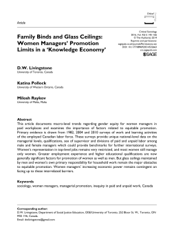 Family Binds and Glass Ceilings - OISE